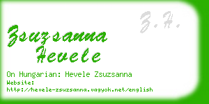 zsuzsanna hevele business card